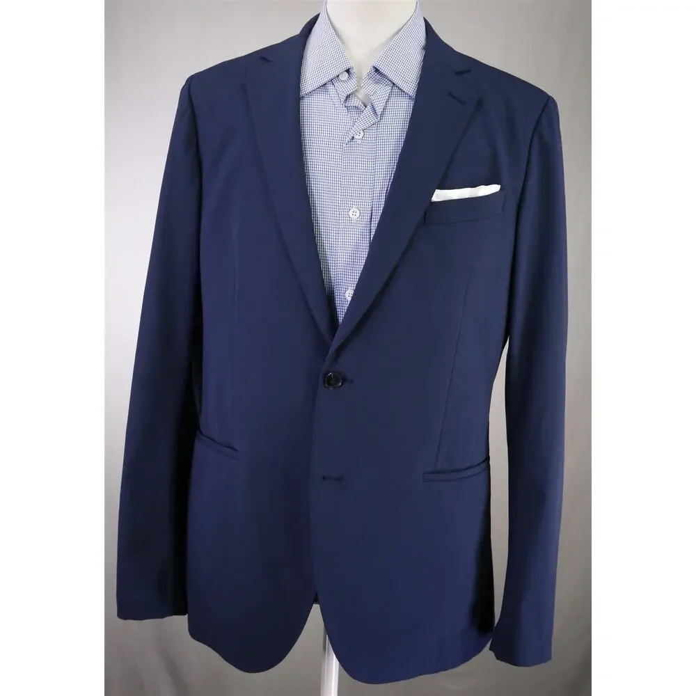 Sene Custom FlexTech Stretch Navy Blue Blazer Jacket 42R